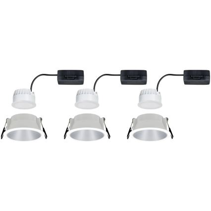 Paulmann 93410 - Indbygningslamper til badeværelse 3xLED/6,5W IP44 COLE 230V