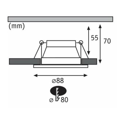 Paulmann 93410 - Indbygningslamper til badeværelse 3xLED/6,5W IP44 COLE 230V