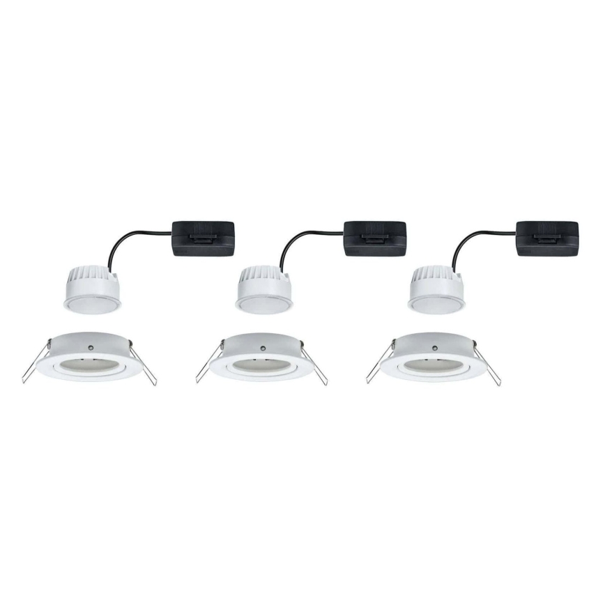 Paulmann 93449 - SÆT 3xLED/6,5W IP23 Indbygningslampe til badeværelse NOVA 230V