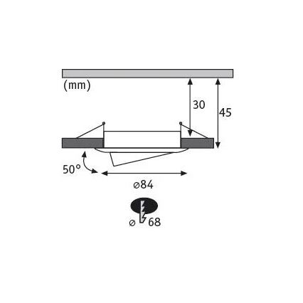 Paulmann 93485 - SÆT 3xLED/6W IP23 Indbygningslampe til badeværelse dæmpbar NOVA 230V