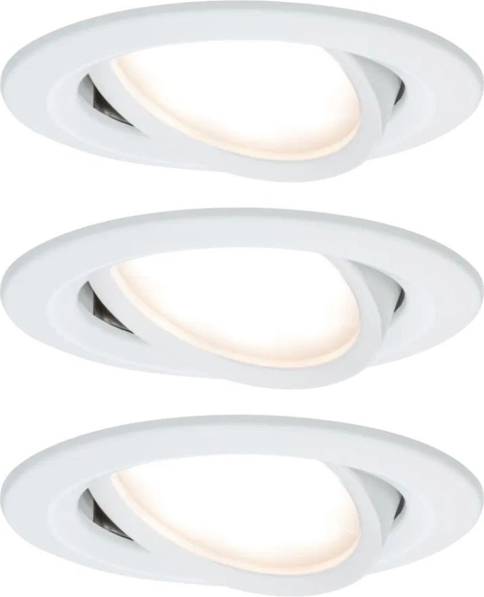 Paulmann 93485 - SÆT 3xLED/6W IP23 Indbygningslampe til badeværelse dæmpbar NOVA 230V