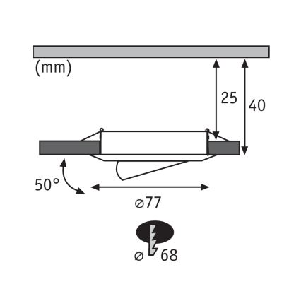 Paulmann 93579 - 3x LED/3,8W Indbygningsspot PREMIUM 230V