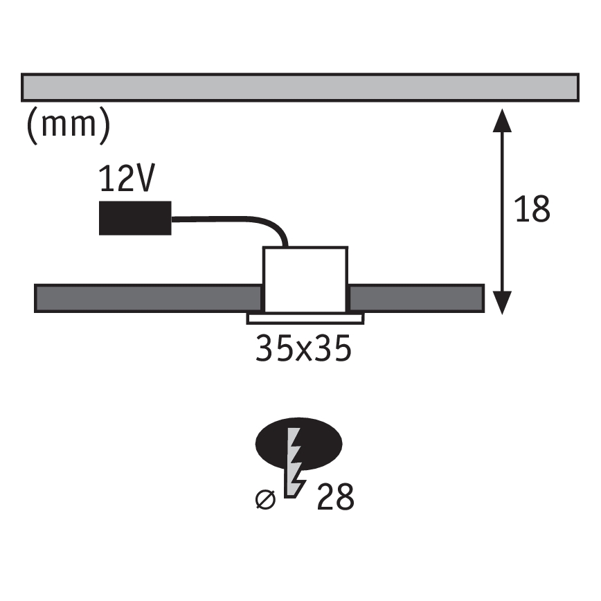 Paulmann 93587 - SÆT 5xLED/0,4W Indbygningslampe 12V/230V 2700K
