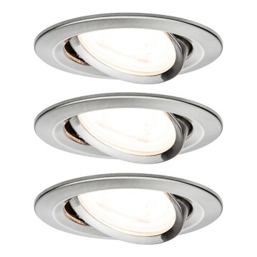 Paulmann 93652 - SÆT 3x LED GU10/6,1W IP23 Indbygningslampe til badeværelse 230V