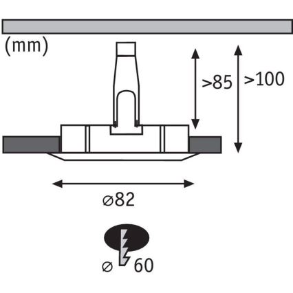 Paulmann 93656 - 3x Indbygningsspot LED/GU10/4,5W 230V