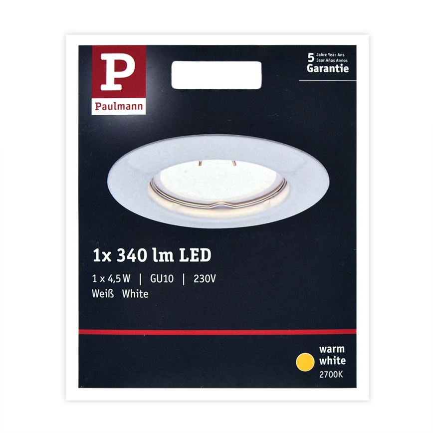 Paulmann 93658 - Indbygningsspot LED-GU10/4,5W 230V
