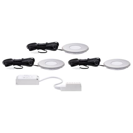 Paulmann 93768 - SÆT 3xLED/1W IP44 Badeværelse indbygget belysning SPECIAL LINE 230/12V