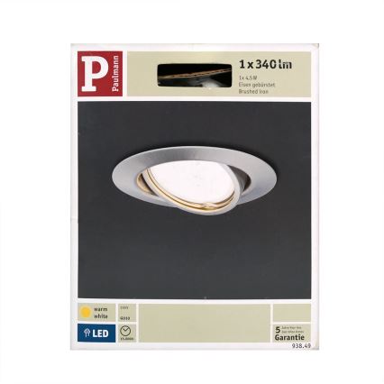 Paulmann 93849 - LED indbygningsspot PREMIUM LINE GU10/4,5W/230V 230V