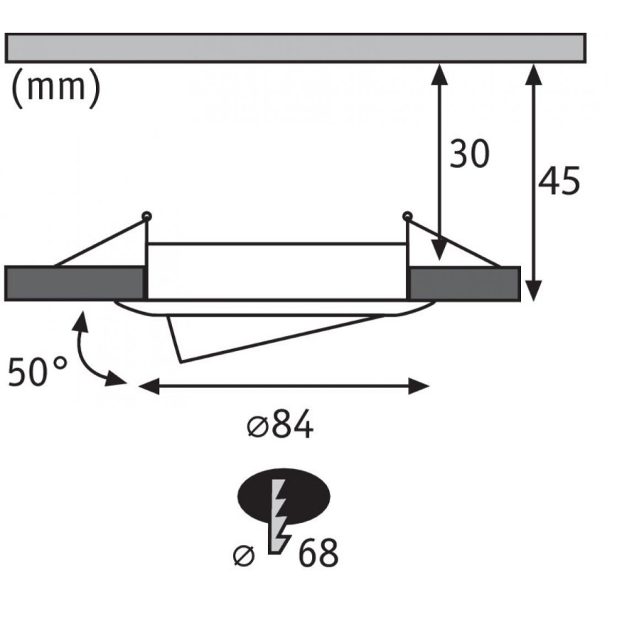 Paulmann 93871 - LED/6W IP23 Dæmpbar indbygningsdownlight til badeværelse COIN 230V