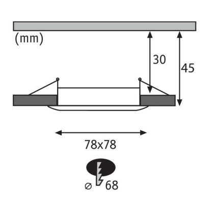 Paulmann 93891 - Indbygningsspot til badeværelse dæmpbar COIN LED/6,8W IP44 230V