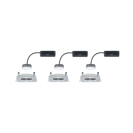 Paulmann 93895 - SÆT 3xLED/6W IP44 Indbygningslampe til badeværelse dæmpbar NOVA 230V