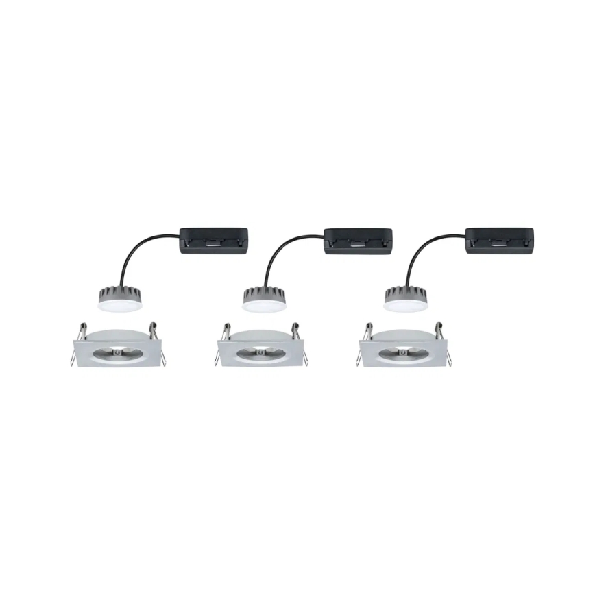 Paulmann 93895 - SÆT 3xLED/6W IP44 Indbygningslampe til badeværelse dæmpbar NOVA 230V