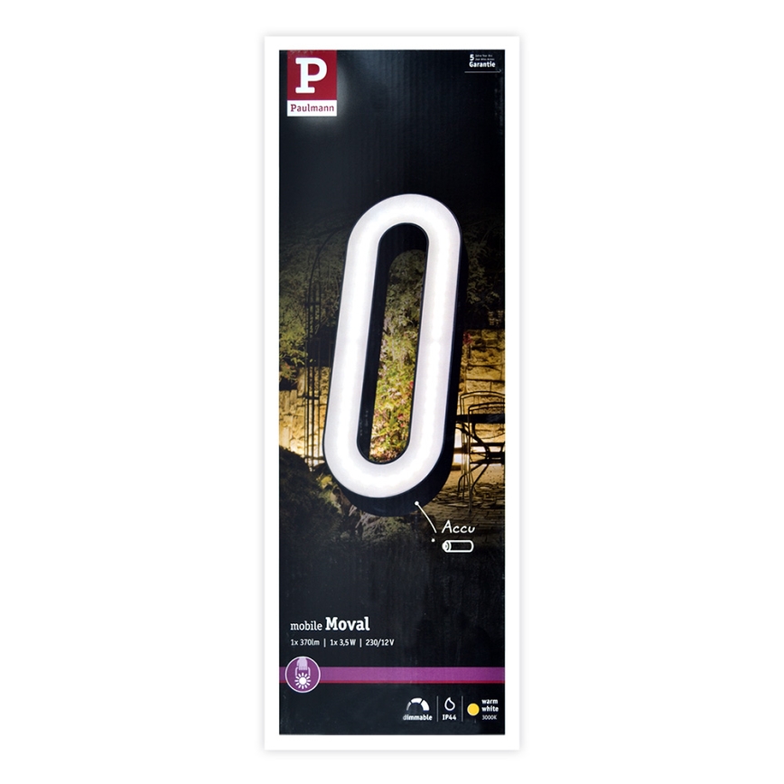 Paulmann 93933 - LED/6W IP44 Udendørslampe dæmpbar bærbar MOVAL 230V