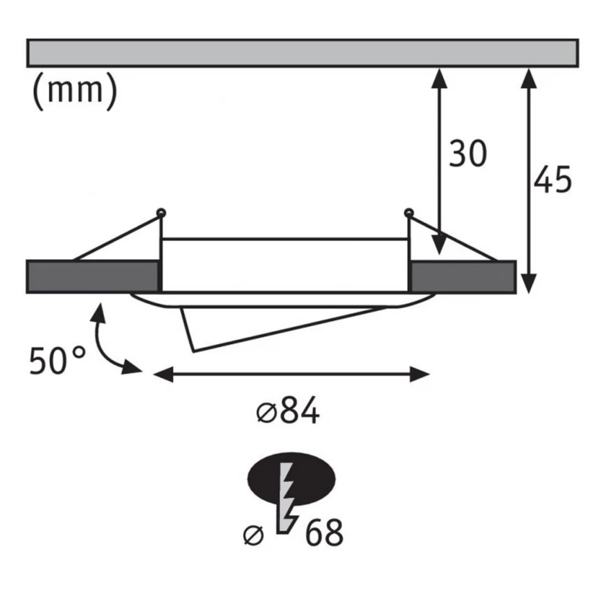 Paulmann 93940 -3x LED indbygningslampe til badeværelse dæmpbar m. RGBW-farver/2W IP23 230V