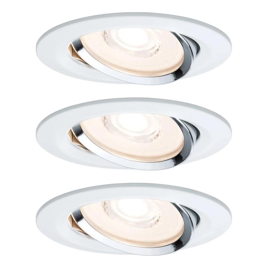 Paulmann 93942 - SÆT 3xLED/6,8W IP23 Indbygningslampe til badeværelse dæmpbar COIN 230V