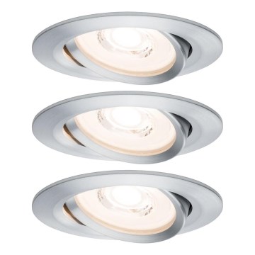 Paulmann 93943 - SÆT 3xLED/6,8W IP23 Dæmpbar badeværelsesindbygningslampe COIN 230V