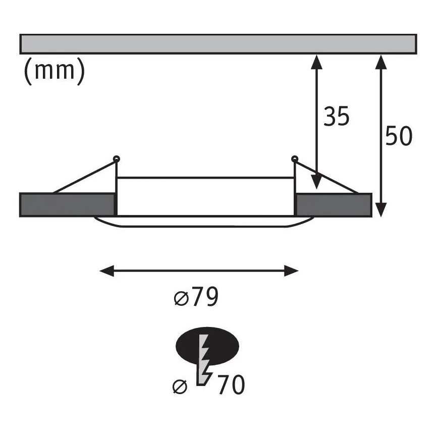 Paulmann 93975 - Indbygningsspot til badeværelse COIN LED/6,8W IP44 230V