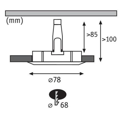 Paulmann 93976 - LED-GU10/7W IP65 Badeværelseslampe dæmpbar NOVA 230V