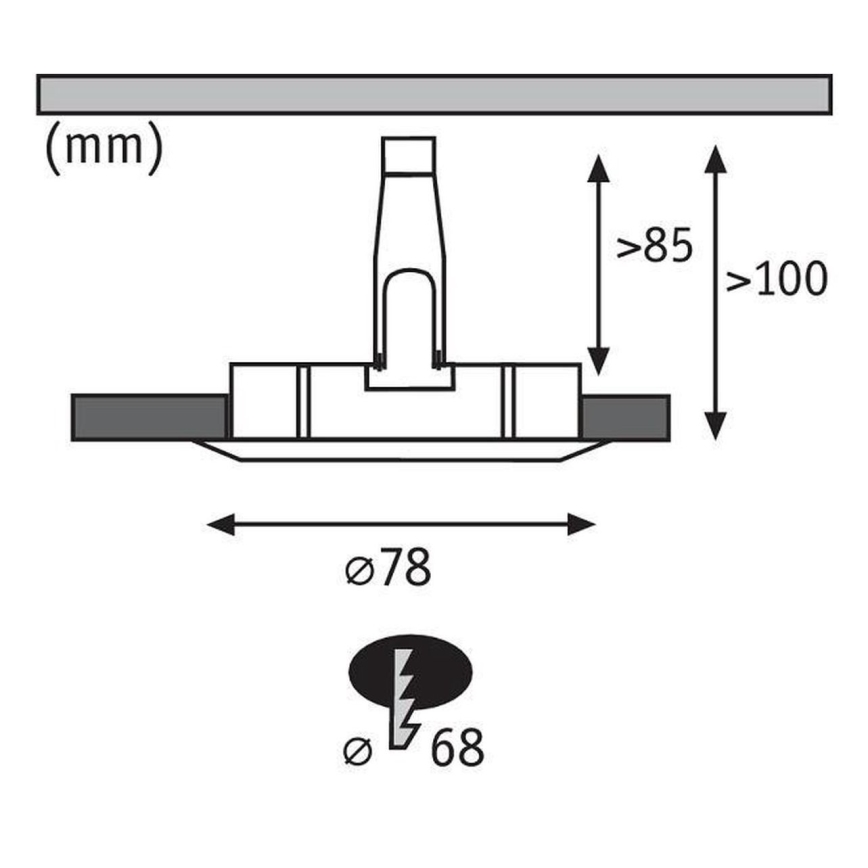 Paulmann 93976 - LED-GU10/7W IP65 Badeværelseslampe dæmpbar NOVA 230V