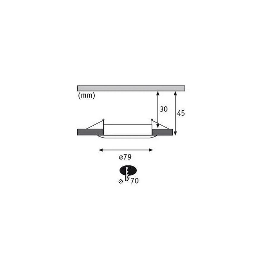 Paulmann 93976 - SÆT 3xLED/6,8W IP44 Indbygningslampe til badeværelse COIN 230V