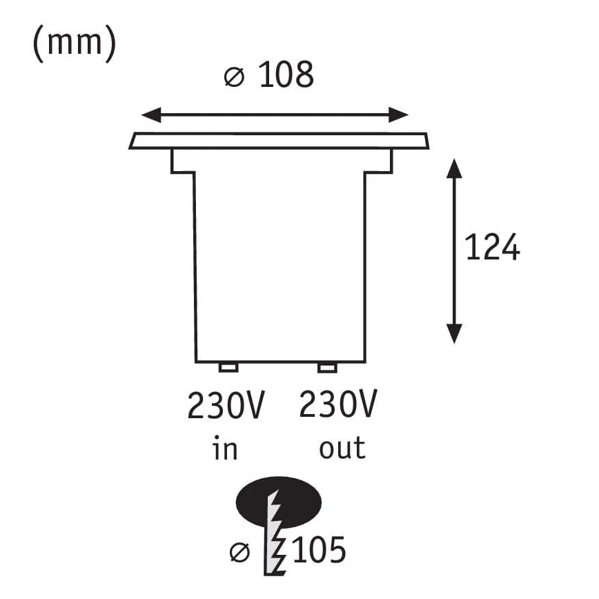 Paulmann 93992 - LED GU10/3,5W IP67 Udendørs indbygningsspot SPECIAL 230V