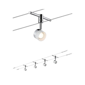 Paulmann 94080 - SÆT med 4xLED/4,8W Spot til kabelsystem STAGE 230V blank krom