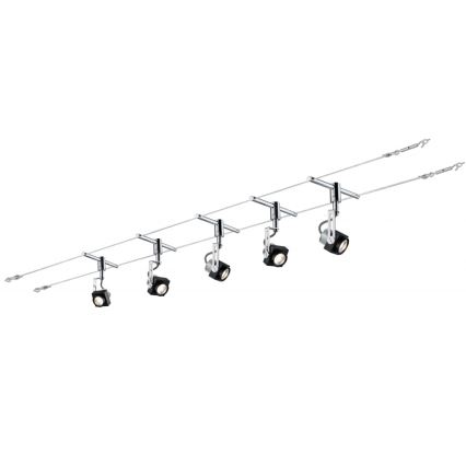 Paulmann 94081 - SÆT 5xLED/5W Spotlampe til lyskædesystem 230V sort