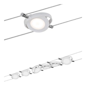 Paulmann 94106 - SÆT 6xLED/4W Spotlys til wire-system ROUNDMAC 230V hvid