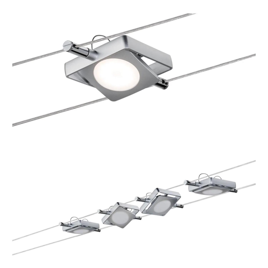 Paulmann 94107 - SÆT 4xLED/4,3W Spot til kabelsystem MAC 230V mat krom