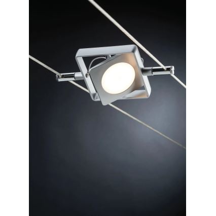 Paulmann 94107 - Sæt 4xLED/4,3W komplet kabelsystem MAC 230V mat krom