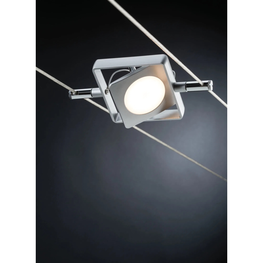 Paulmann 94107 - Sæt 4xLED/4,3W komplet kabelsystem MAC 230V mat krom