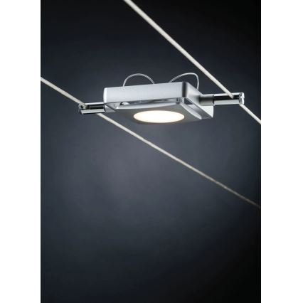 Paulmann 94107 - Sæt 4xLED/4,3W komplet kabelsystem MAC 230V mat krom
