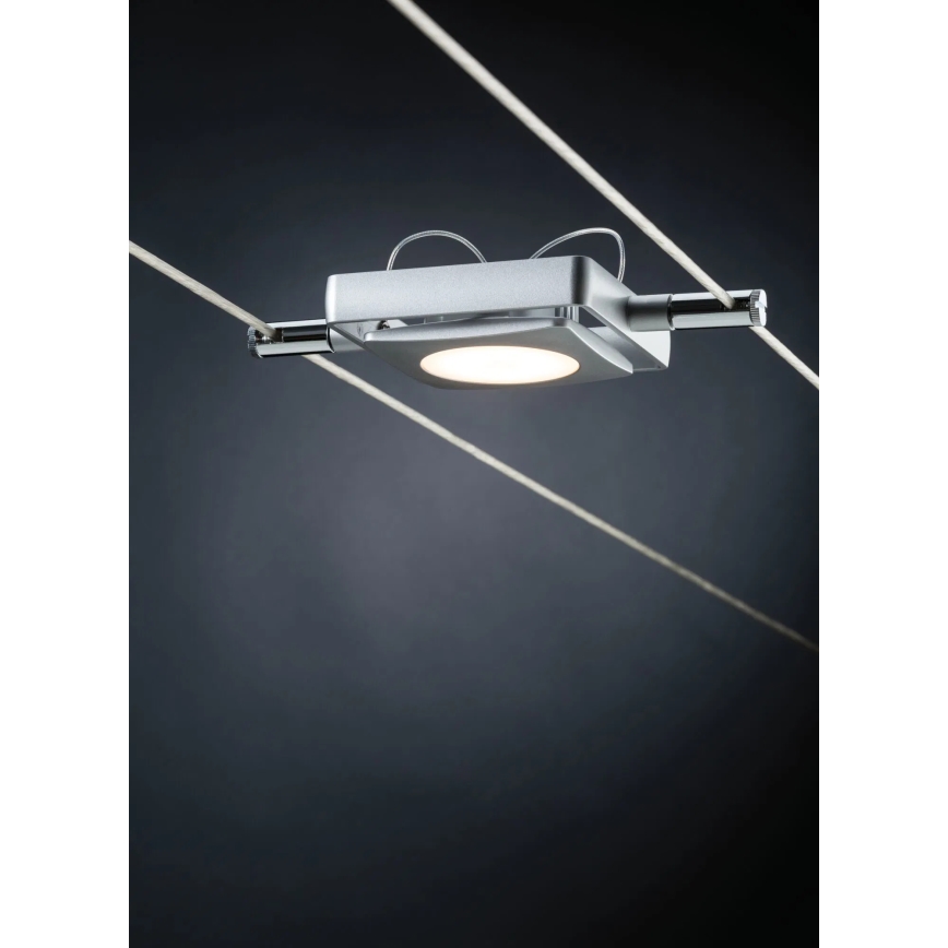 Paulmann 94107 - Sæt 4xLED/4,3W komplet kabelsystem MAC 230V mat krom