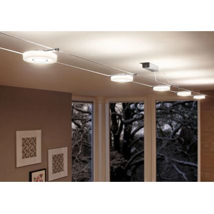 Paulmann 94109 - Sæt 5xLED/4,3W komplet kabelsystem MAC 230V hvid