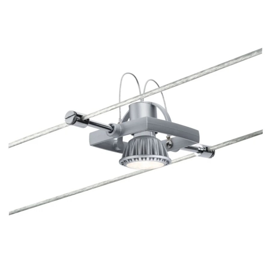 Paulmann 94132 - 1xGU5,3/10W Spotlampe til kabelsystem MAC 12V mat krom
