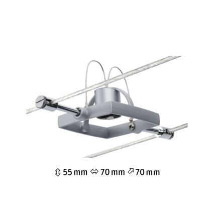Paulmann 94132 - 1xGU5,3/10W Spotlampe til kabelsystem MAC 12V mat krom