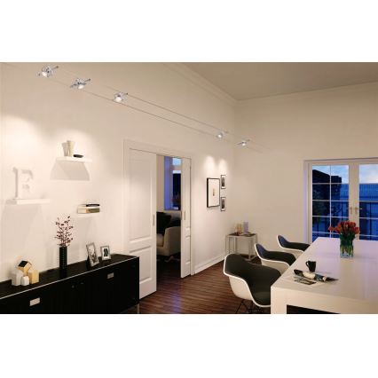 Paulmann 94133 - SÆT 5xGU5,3/10W Spotlampe til lyskædesystem MAC 230V mat krom