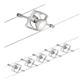Paulmann 94133 - SÆT 5xGU5,3/10W Spotlampe til kabelsystem MAC 230V mat krom