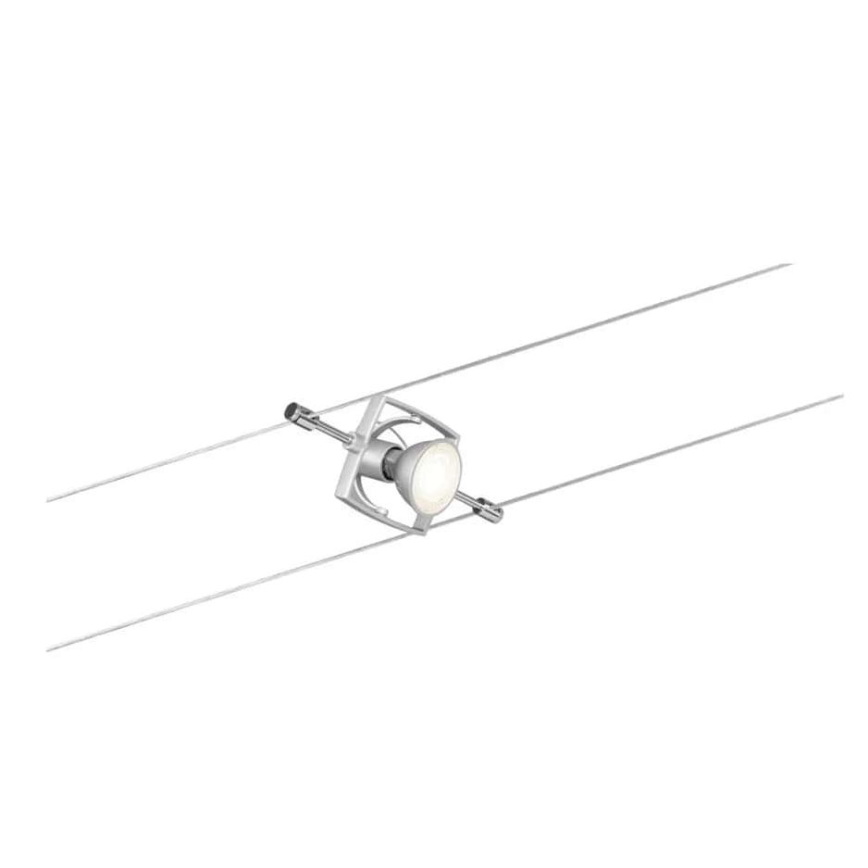 Paulmann 94133 - Sæt med 5x GU5,3/10W, komplet kabelsystem MAC 230V i mat krom