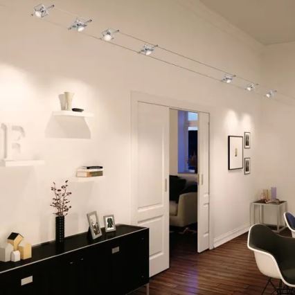 Paulmann 94134 - SÆT 5xGU5,3/10W Spotlampe til kabelsystem MAC 230V hvid