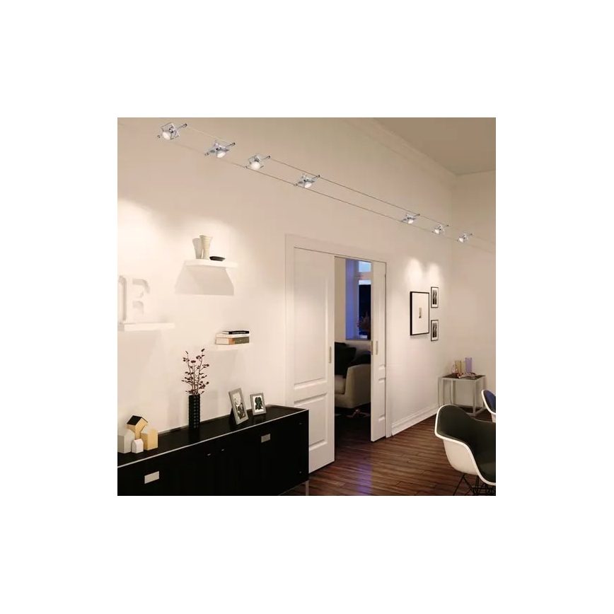Paulmann 94134 - SÆT 5xGU5,3/10W Spotlampe til kabelsystem MAC 230V hvid