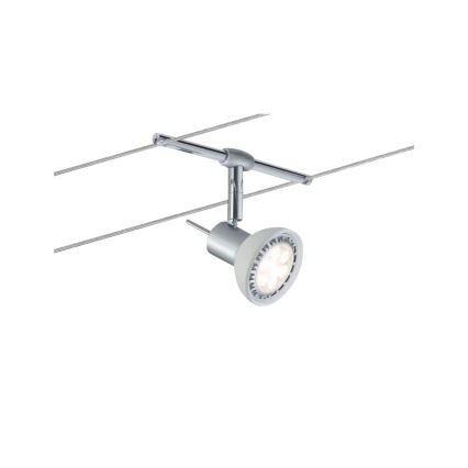 Paulmann 94136 - SÆT 5xGU5,3/10W Spotlampe til kabelsystem SHEELA 230V blank krom