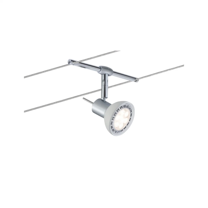 Paulmann 94136 - SÆT 5xGU5,3/10W Spotlampe til kabelsystem SHEELA 230V blank krom