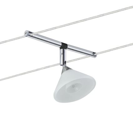 Paulmann 94138 - 1xGU4/10W spotlampe til wiresystem COLMAR 12V hvid/poleret krom