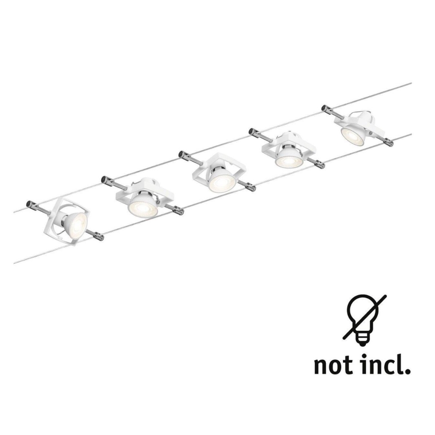Paulmann 94149 - SÆT 5xGU5,3/10W Spotlampe til lyskædesystem TECH 230V hvid