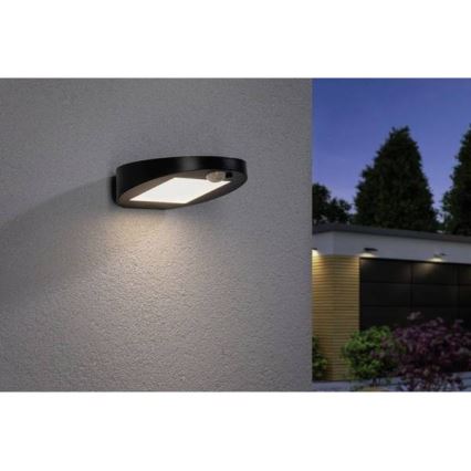 Paulmann 94246 - LED/1,2W IP44 Udendørs solcellelampe med sensor RYSE 3,7V 1800 mAh