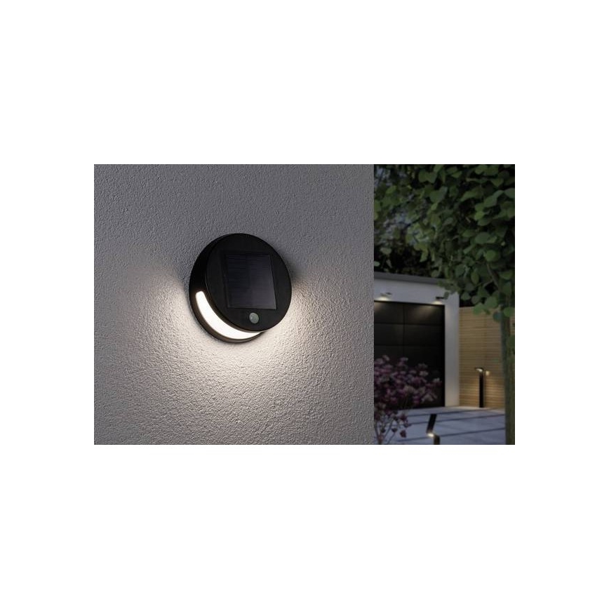 Paulmann 94265 - LED/3W IP44 Udendørs solcellelampe med sensor HELENA 3,7V 1800 mAh