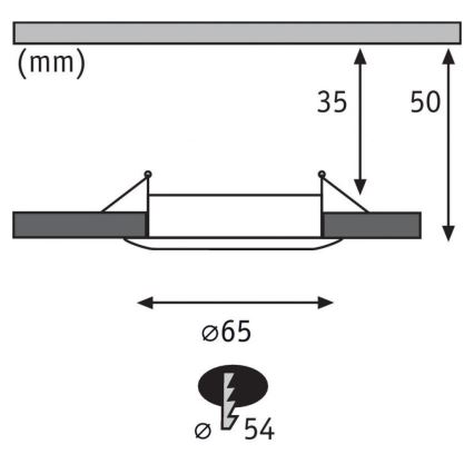 Paulmann 94298 - LED/4W IP44 Indbygningslampe til badeværelse COIN 230V