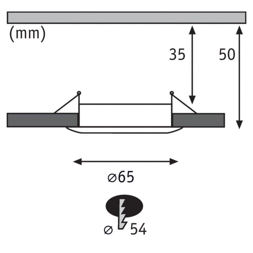 Paulmann 94298 - LED/4W IP44 Indbygningslampe til badeværelse COIN 230V