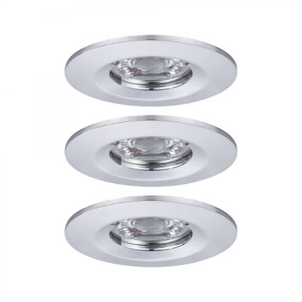 Paulmann 94303 - SÆT 3xLED/4W IP44 Indbygningslampe til badeværelse COIN 230V